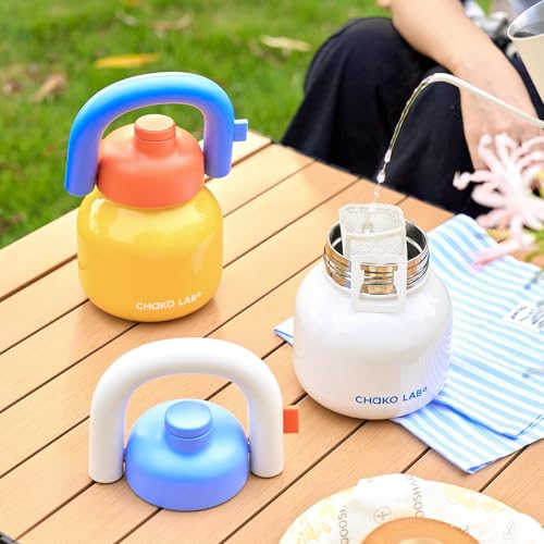 Water Bottle with Straw and Carry Handle 33oz