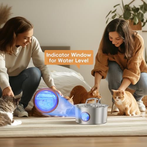 Cat Water Fountain Stainless Steel (108 Fl Oz)
