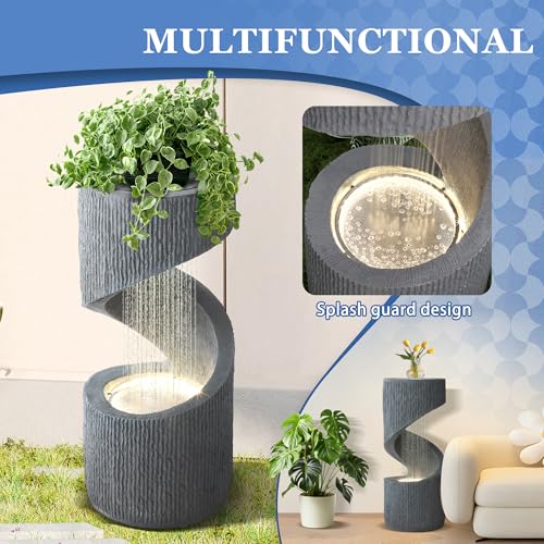 31.9" Outdoor Garden Water Fountain