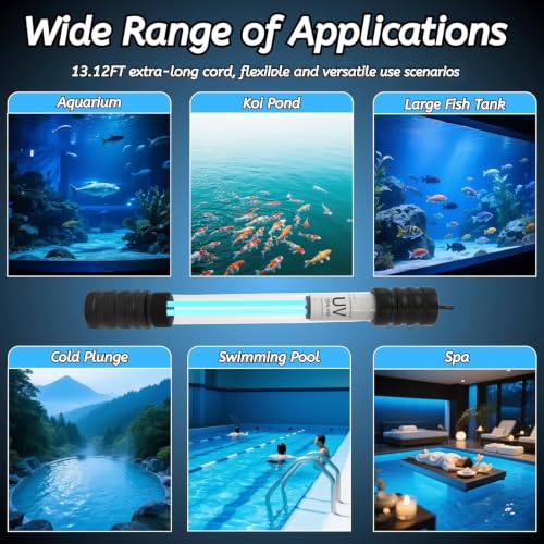 Pond UV Light for Fish Tank UV Pond Water Clarifier for 100