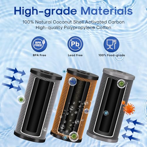 4.5"x 10" Whole House Water Filter Set (3 Count)