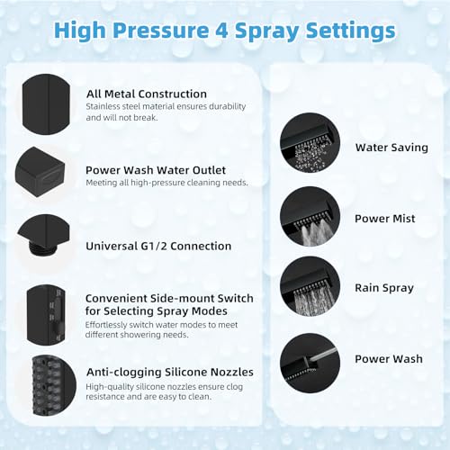 All Metal CUPC Certified 8'' Rainfall Shower Head