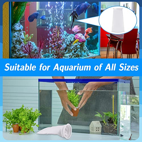 16 Pack 4 Inch Ring Filter Socks 200 μm Aquarium Filter Bags Aquarium Socks for Tank Sump Saltwater Freshwater