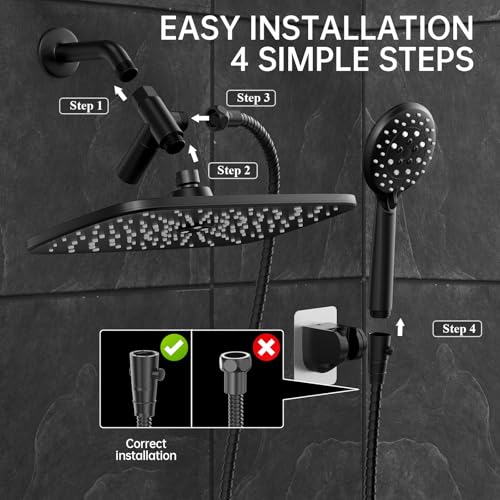 11.8“ Rain Shower Head with Handheld