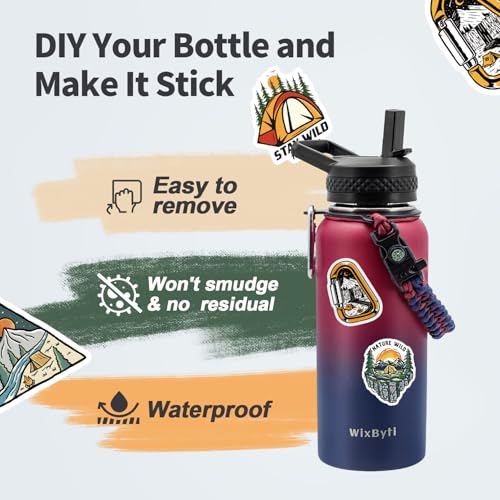 32 oz Insulated Water Bottle with Straw