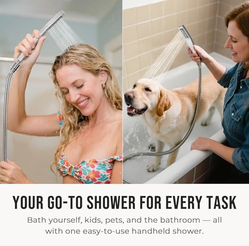 All Metal 16" Rain Shower Head with Handheld for Bathroom Upgrade