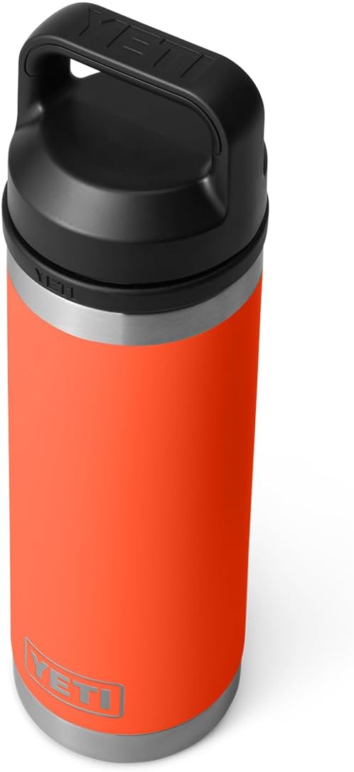 YETI Rambler 18 oz Bottle, Leakproof, Vacuum Insulated, Stainless Steel with Chug Cap, Papaya