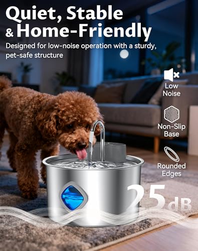 Water Bowl Cordless Dog Water Fountain with Faucet