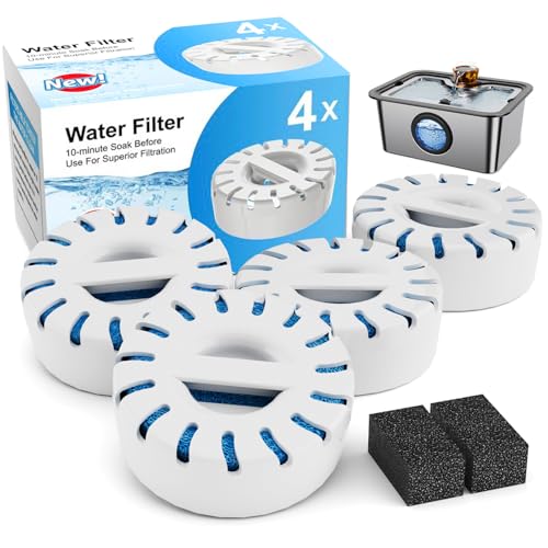 4 Pack Replacement Water Filters for IAD Large Dog Water Fountain