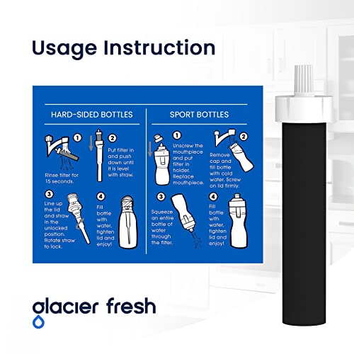 Water Bottle Filter Compatible with Brita Sport BB06 (4 Count)