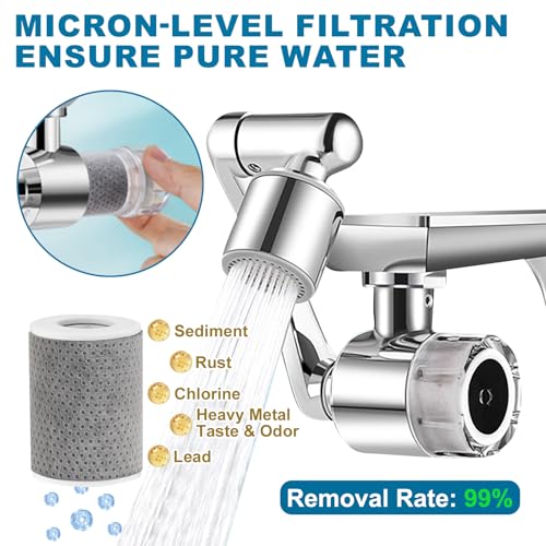 8 PCS Faucet Filter Cartridge Replacement for Kitchen & Bathroom Sink
