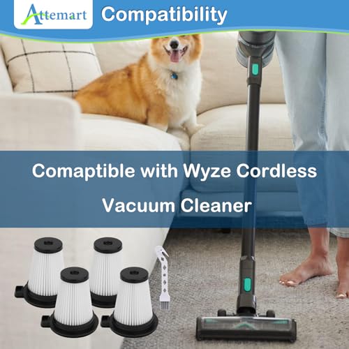 4 Pack HEPA Replacement Filter Compatible with Wyze Cordless Vacuum Cleaner