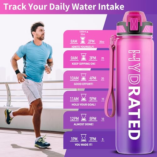 Water Bottle with Straw