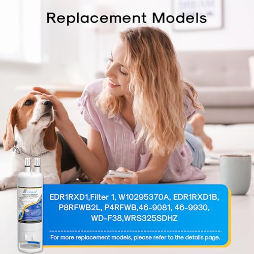 WHR1RXD1 Replacement for EDR1RXD1 Refrigerator Water Filter (4 Count)