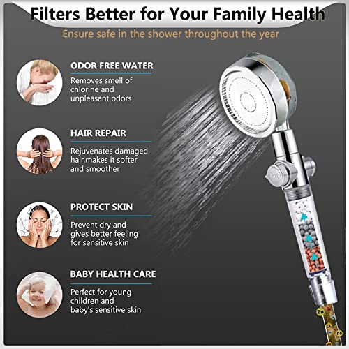 Spray Shower Head Filter with Mineral Beads (6 Count)