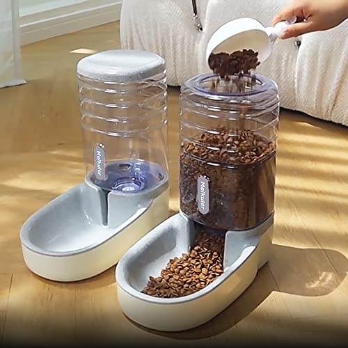 Automatic Dog Cat Feeder and Water Dispenser Set