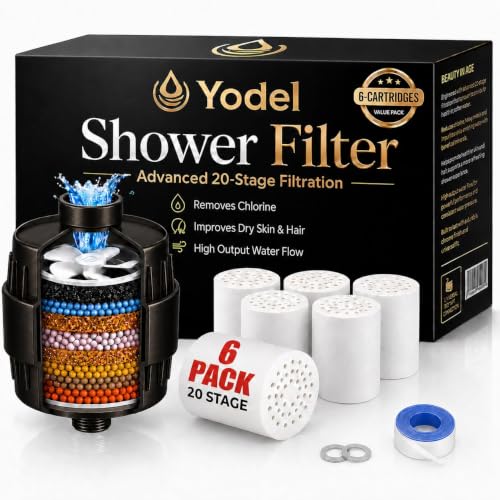Shower Filter with 6 Replacement Cartridges (6 Count)