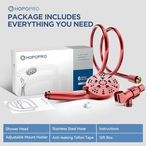 6 Mode High Pressure Handheld Shower Head Set