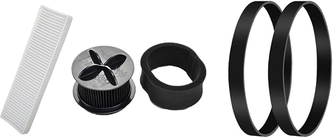 Replacement for Bissell Style 9 Hepa Filter Kit Style 32R9 Filters + 2 Bissell Style 9 Belts. Compatible with Bissell CleanView Helix Vacuum 95P1, 82H1, 82H1H, 82H1M, 82H1R, 82H1T Cleaner, Black - AquaVibe