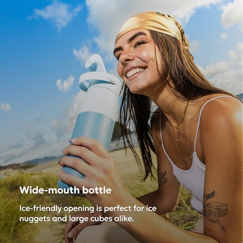 Swig Top Insulated Stainless Steel Water Bottle with Straw and Handle