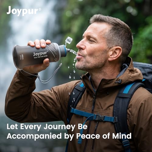 Collapsible Water Filter Bottle with 0.01 Micron Filtration