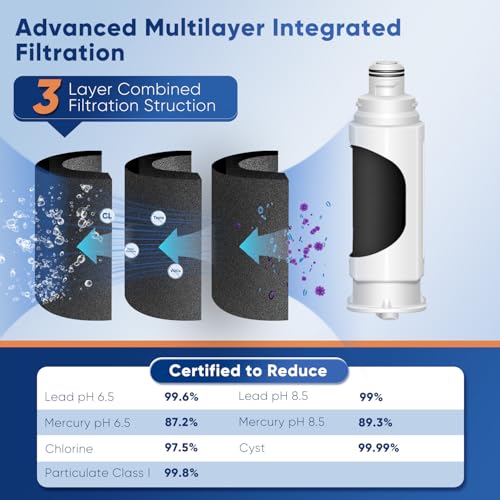 DA97 17376B NSF 53&42 Certified Water Filter Replacement for Samsung HAF