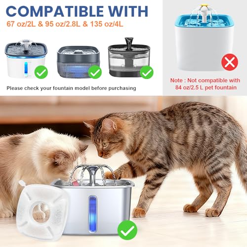 24 Pack Cat Water Fountain Replacement Filters (24 Count)