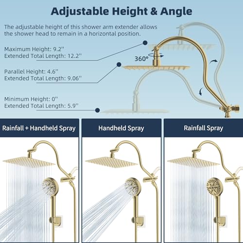 All Metal cUPC Certified High Pressure Rainfall 10'' Shower Head