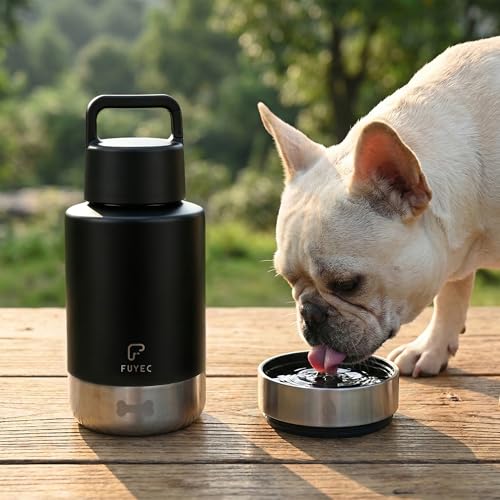 Dog Water Bottle with 2 Bowls