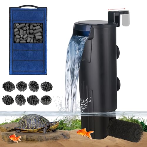 Turtle Tank Filter Aquarium Internal Filter for 3 to 20 Gallon Fish Tank