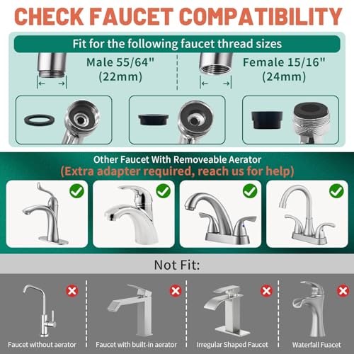Patented CECEFIN Swivel Faucet Extender Sink Aerator NSF