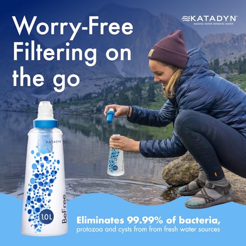 BeFree AC 2 Stage Filter Collapsible Travel Water Bottle 1L