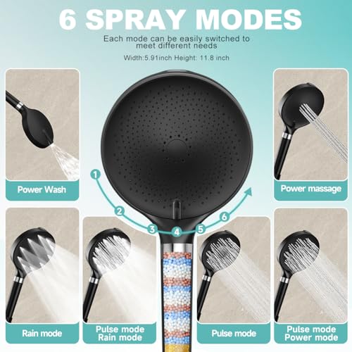6“ Filtered Shower Head with Handheld