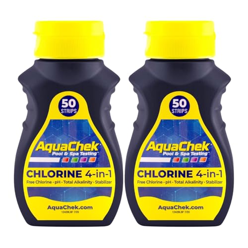 Yellow 4 Way Pool and Spa Test Strips (100 Strips)