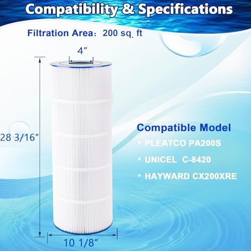 C200S Pool Filter Cartridge Compatible with Pleatco PA200S