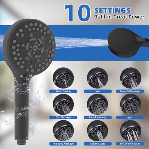 10" Metal Rainfall Shower Head with 10