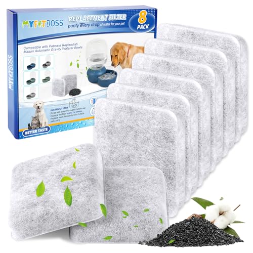 Water Fountain Filters Replacement Dog Compatible with Petmate (8 Count)