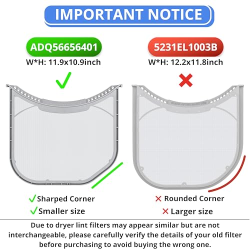 Dryer Lint Filter Screen Trap Replaces For LG DLEX3370V DLEX3570V DLEX3370W DLEX3570W DLEX3885W DLEX3360R DLEX3371W DLEX3370R DLEX3360W DLEX3360V DLEX3250W