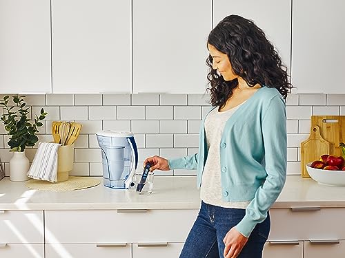 10-Cup Ready-Pour 5-Stage Water Filter Pitcher 0 TDS for Improved Tap Water Taste - IAPMO Certified to Reduce Lead, Chromium, and PFOA/PFOS