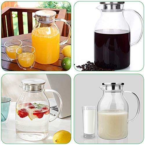 88oz Glass Pitcher with Lid and Handle