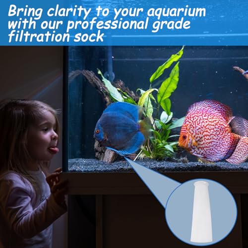16 Pack 4 Inch Filter Socks 200 μm for Reef and Saltwater Tanks