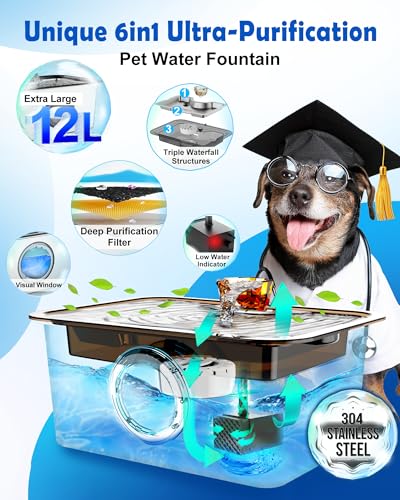 Large Dog Water Fountain SS304