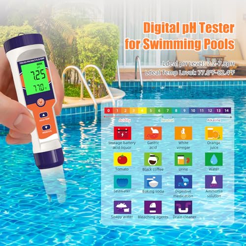 7-in-1 Digital Pool Salt Tester