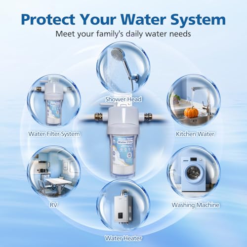 5 Micron 10" x 4.5" Whole House Water Filter Compatible with GE FXHSC (4 Count)