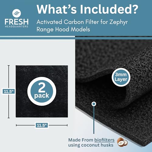 Activated Charcoal Filter For Range Hood (2 Count)