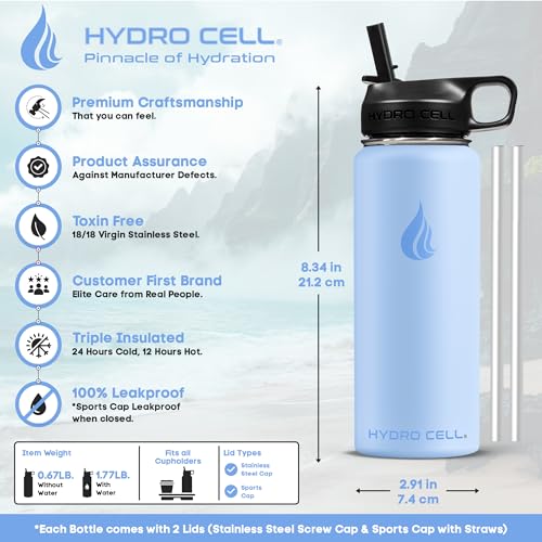 Stainless Steel Insulated Water Bottle with Straw