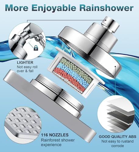 Dual Filtered Rain Shower Head Combo