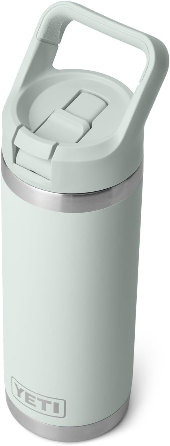 YETI Rambler 18 oz Bottle, Vacuum Insulated, Stainless Steel with Color Matching Straw Cap, Ridgeline
