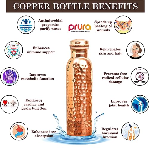Hammered Copper Water Bottle