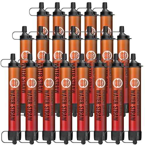 Water Filter Straw 20 Pack (20 Count)